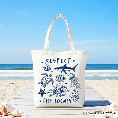 Ocean Animals Canvas Tote Bag and Beach Gear