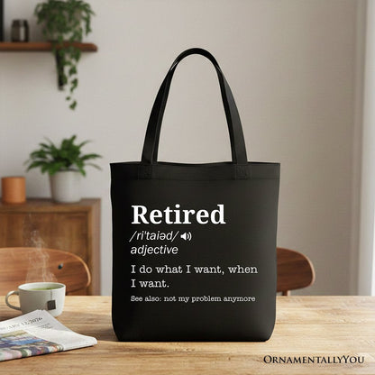 Funny Retirement Canvas Tote Bag For New Retirees