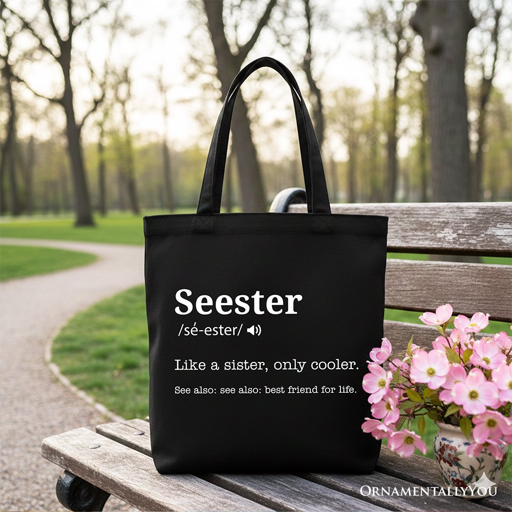 Seester Definition Canvas Tote Bag for a Sister