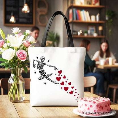 Skeleton Hearts Valentine Tote Bag for Women