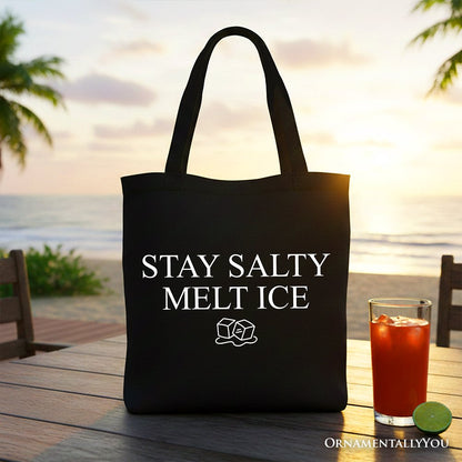 Stay Salty Melt Ice Canvas Tote Bag and Handles