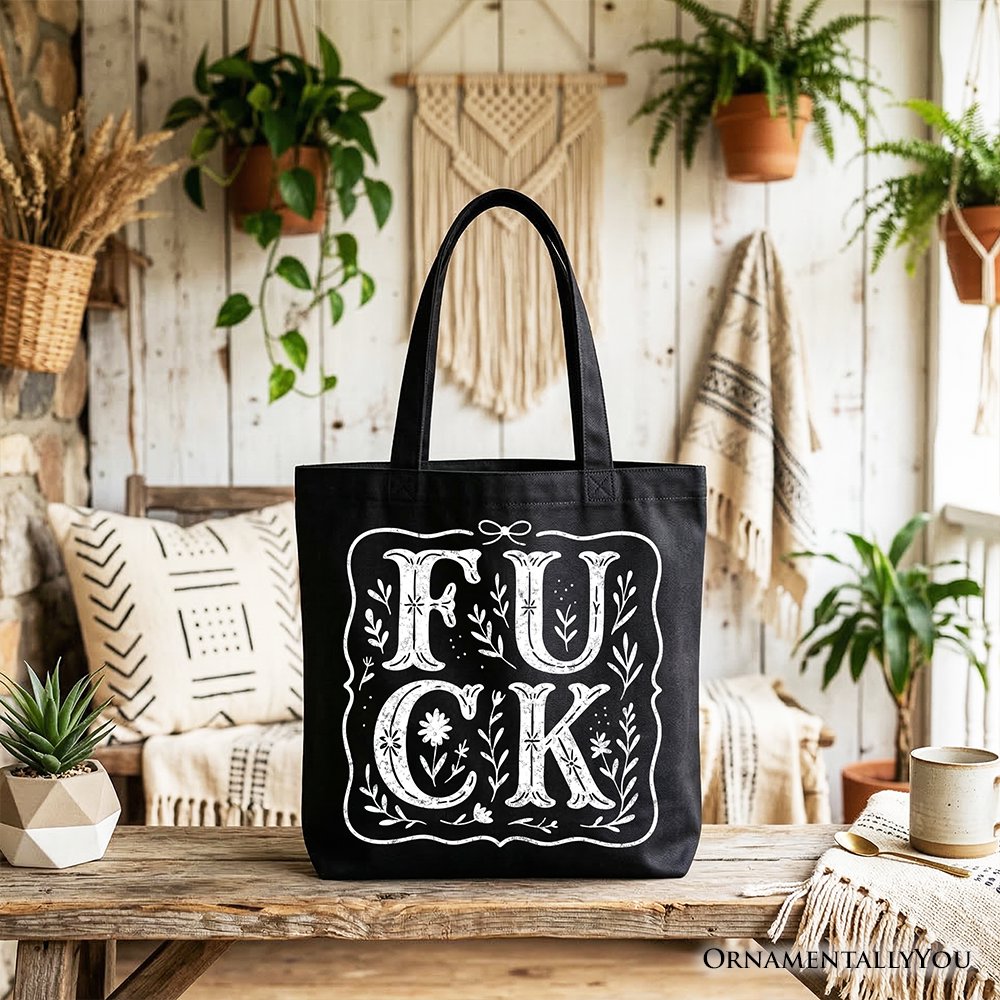 the Western Boho and Wildflower Canvas Tote Bag