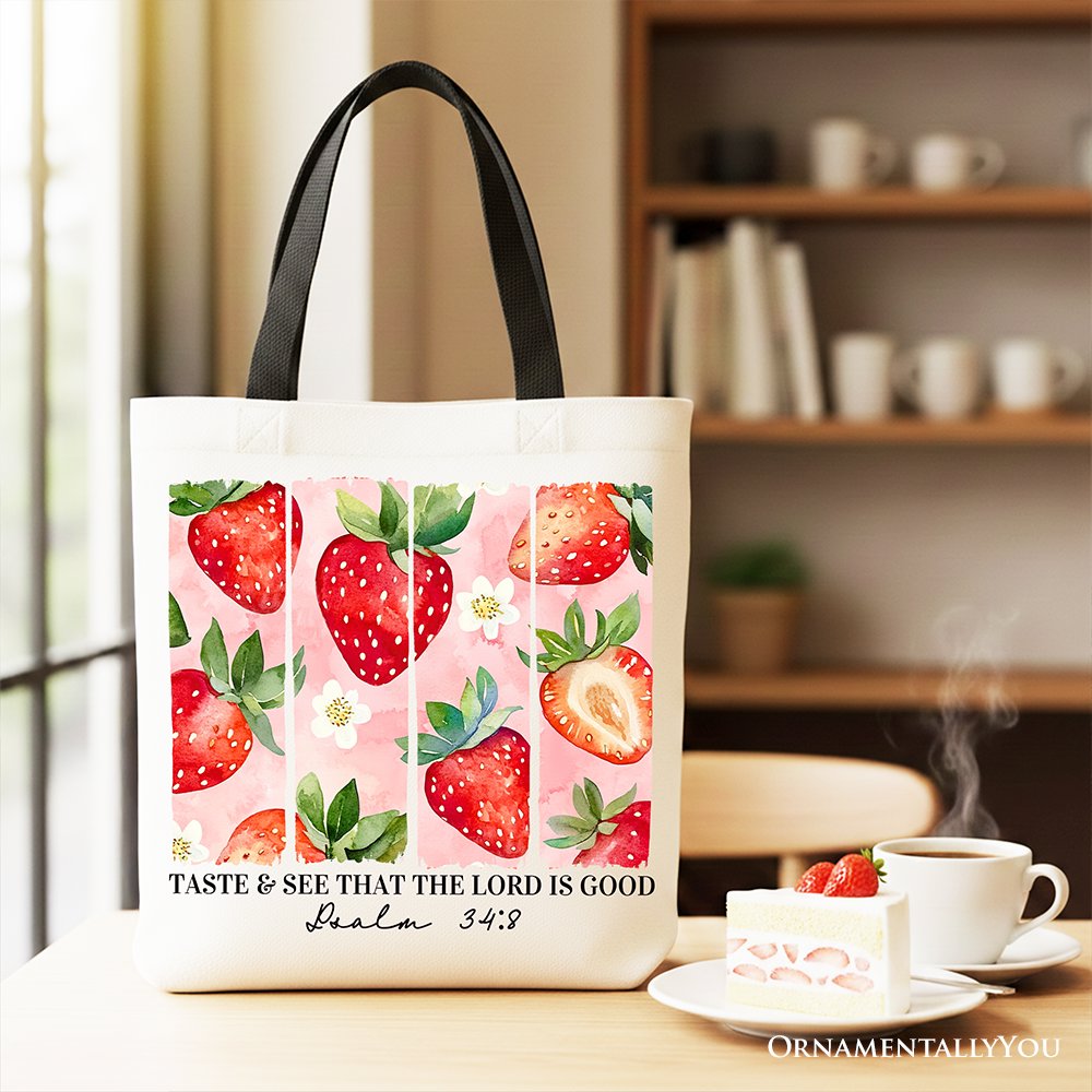 Strawberry Canvas Tote Bag and Christian Faith