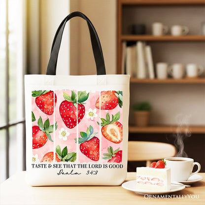Strawberry Canvas Tote Bag and Christian Faith