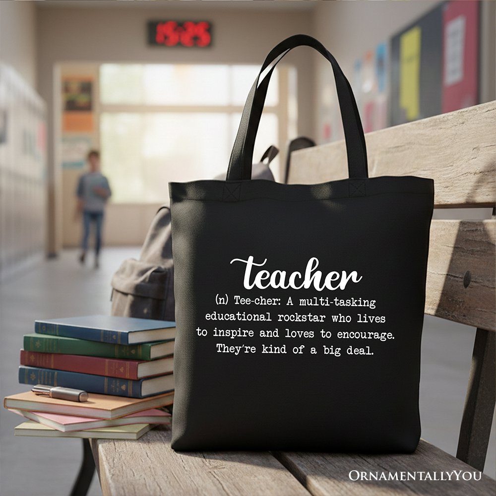 Teacher Definition Canvas Tote Bag and Educators