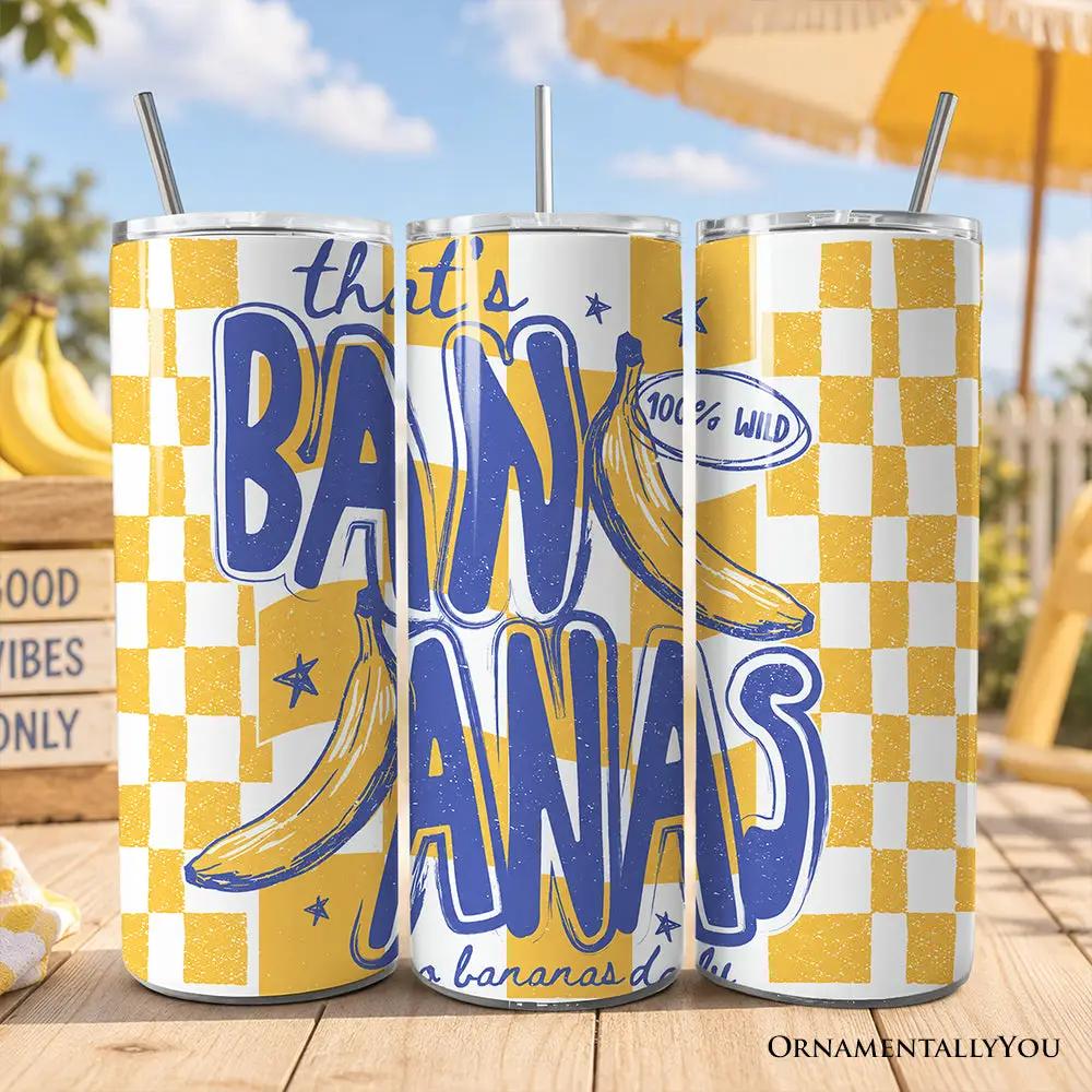 That's Bananas 20oz tumbler set of 3 with lid, straw banana graphic OrnamentallyYou on Tampa Home & Garden Store