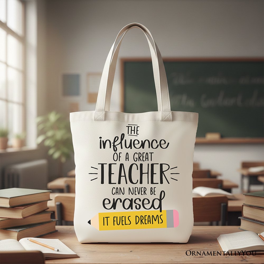 Great Teacher Canvas Tote Bag and a Gift