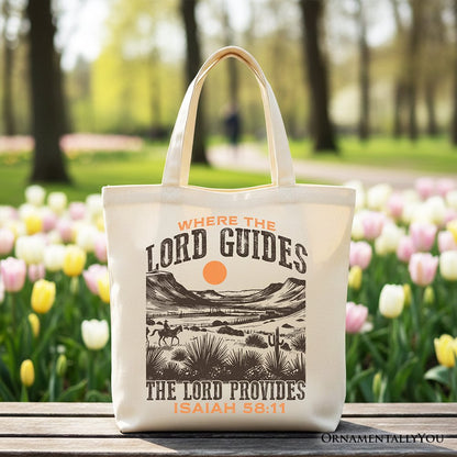 Western Christian Tote Bag For Church And Art