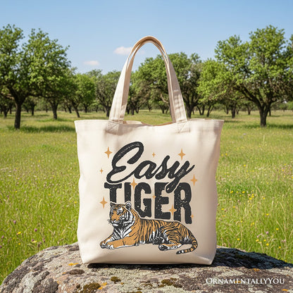 Retro Tiger Grunge Canvas Tote Bag And Style