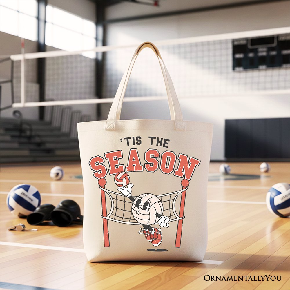 Tis the Season Volleyball Canvas Tote Bag