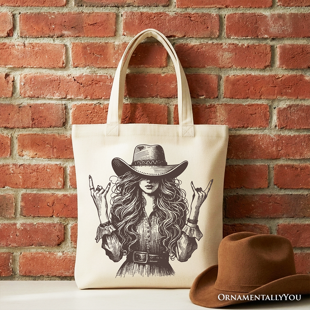 Western Cowgirl Rocker Tote Bag and a Gift