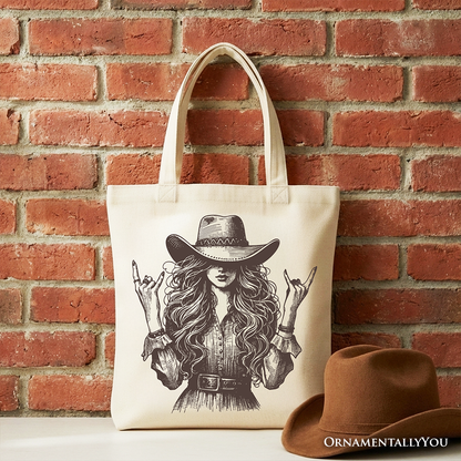 Western Cowgirl Rocker Tote Bag and a Gift