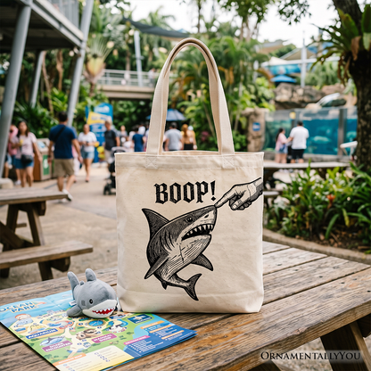 Boop Shark Tote Bag for Funny Ocean Gifts