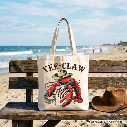 Funny Yee Claw Lobster and Western Tote Bag