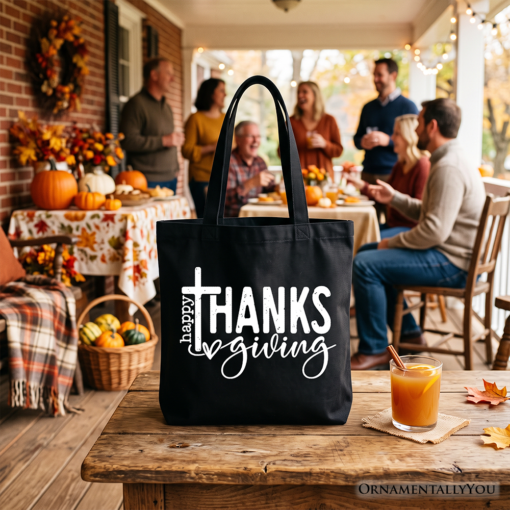 Happy Thanksgiving Minimalist Canvas Tote