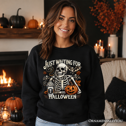 Spooky Skeleton Halloween Sweatshirt for Autumn