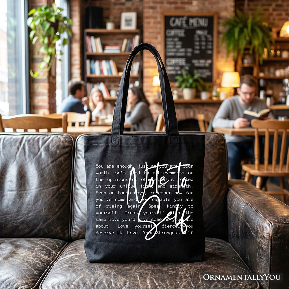 Note To Self Mental Health Canvas Bag and Straps