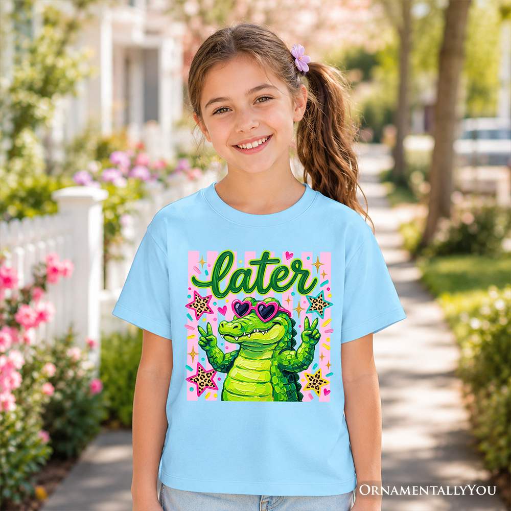 Later Alligator a Funny Cotton Tee For Girls