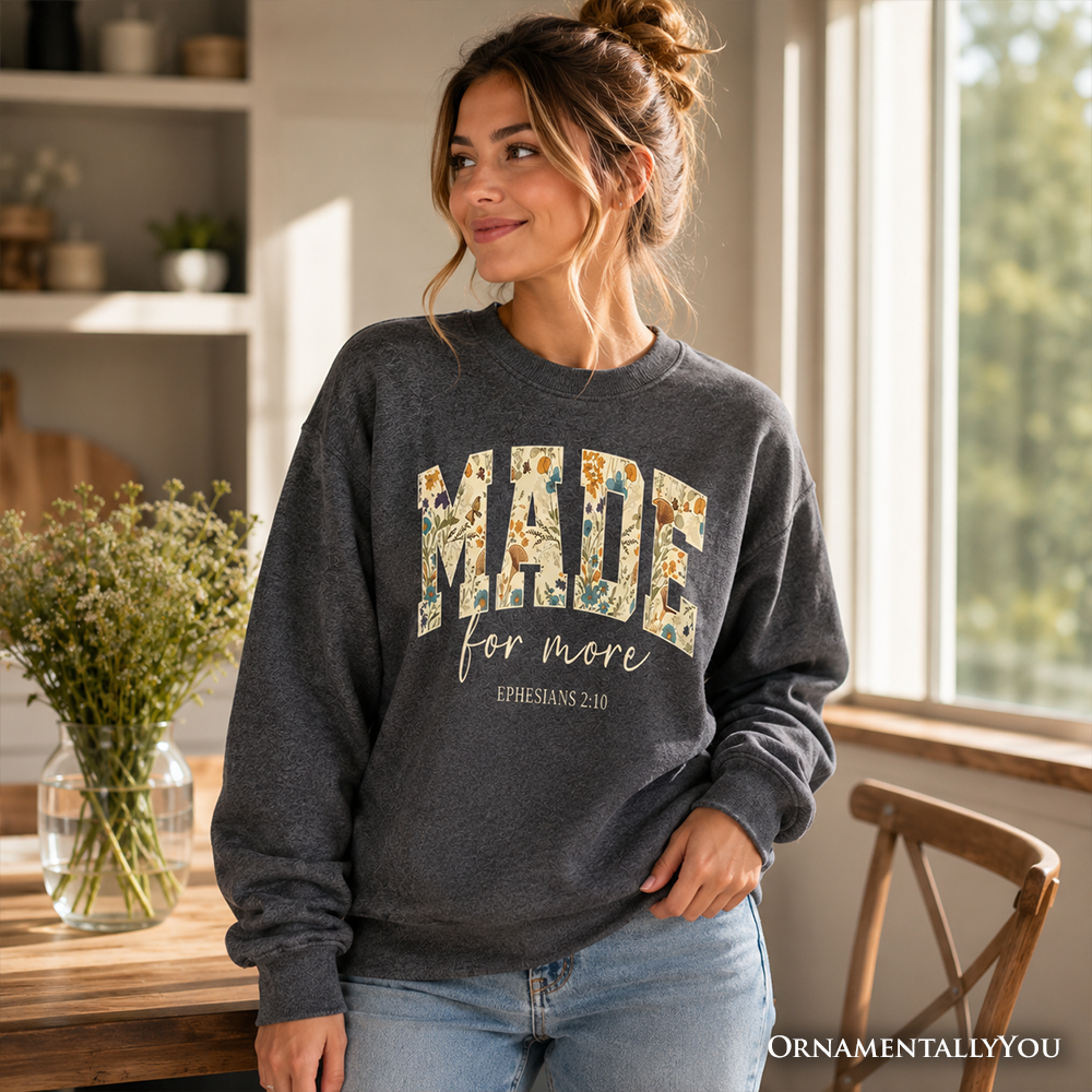 Floral Bible Verse And Comfortable Sweatshirt
