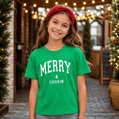 Kids Merry Cousin Retro Style and Christmas Tee