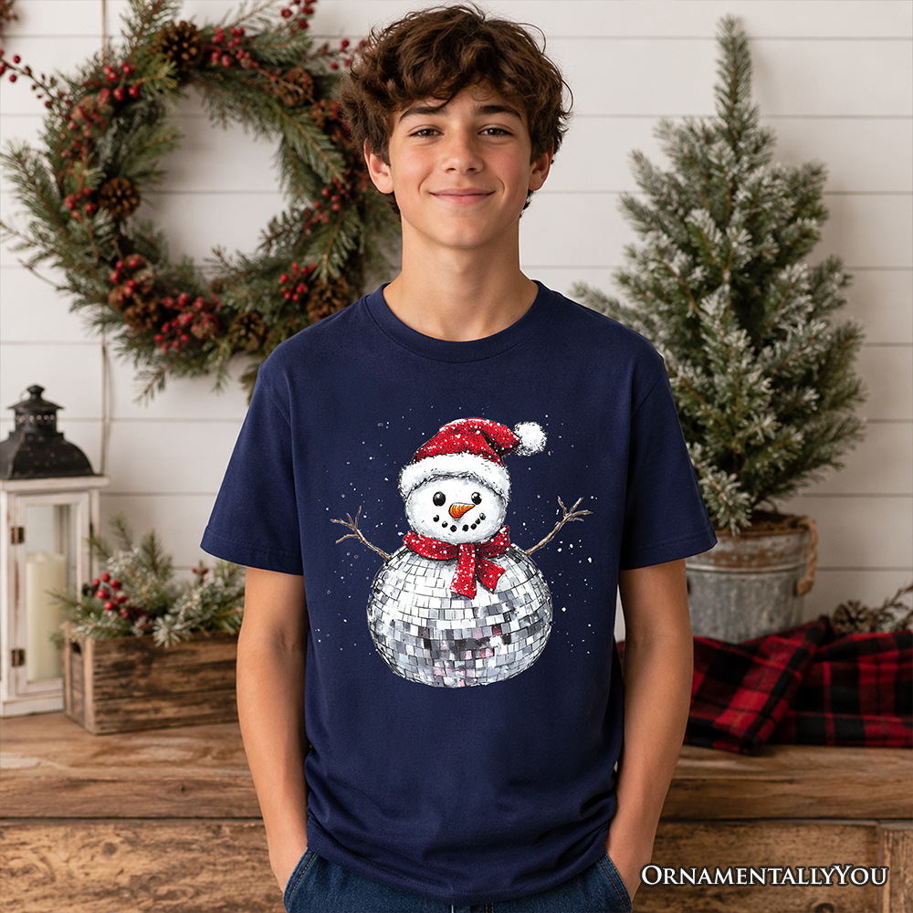 Retro Holiday Disco Snowman Tee and Dance