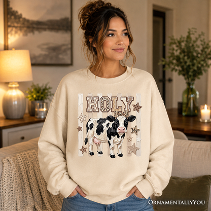Holy Cow Coquette and Leopard Bow Sweatshirt
