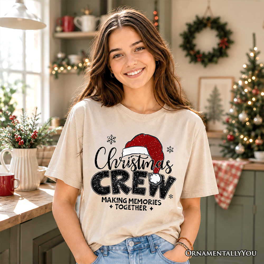 Kids Christmas Tee and Glitter Santa Hat