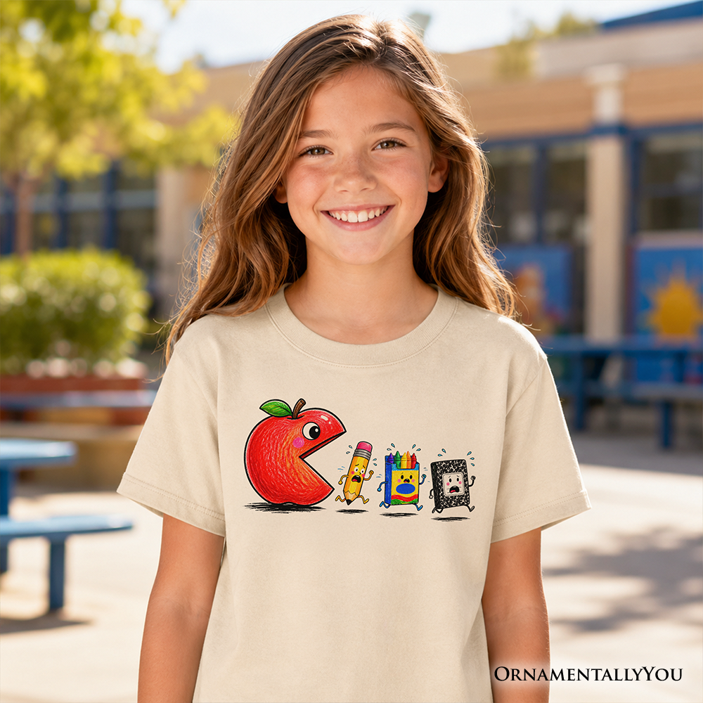 Funny Apple the First Day School Children Tee
