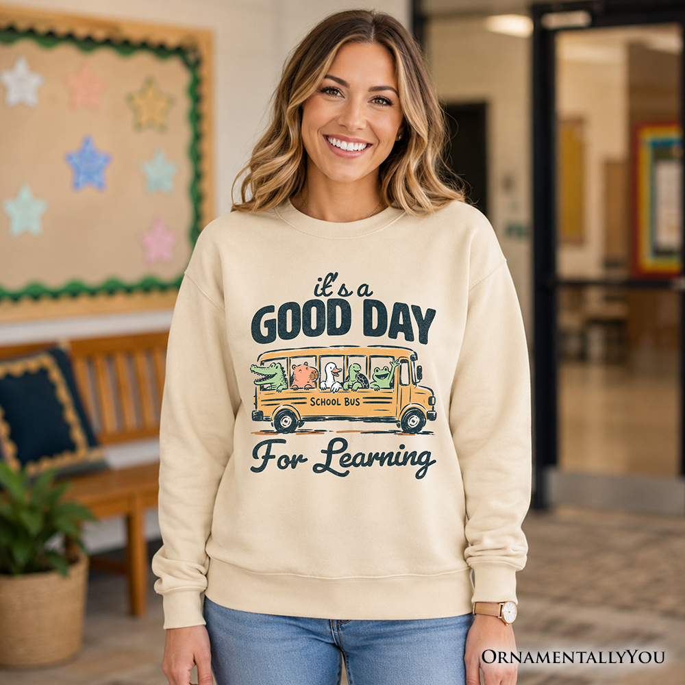 Vintage School Bus And Learning Sweatshirt
