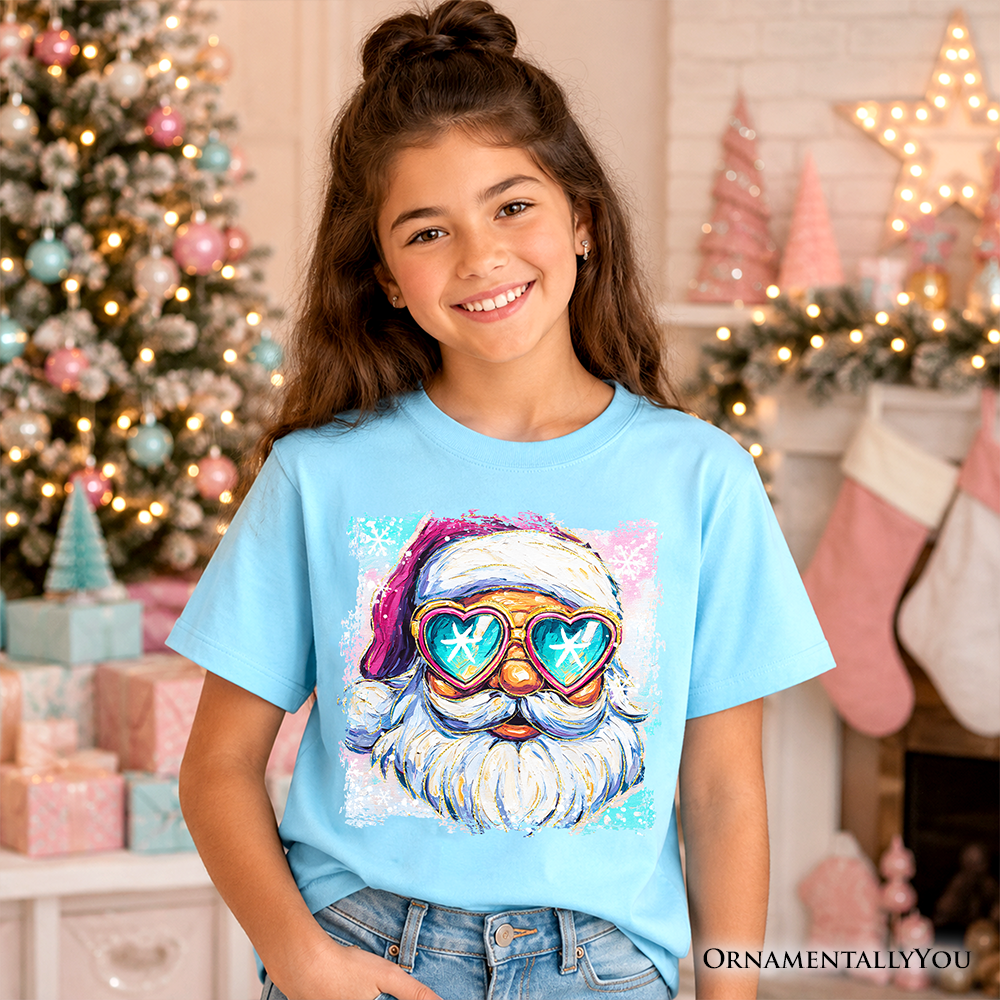 Kids Santa Christmas T Shirt for Holiday Fun