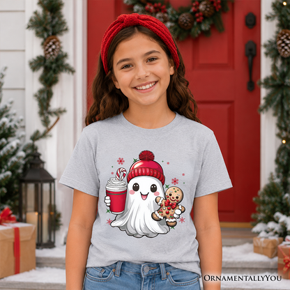 Cute Kids Ghost and Gingerbread Christmas Tee
