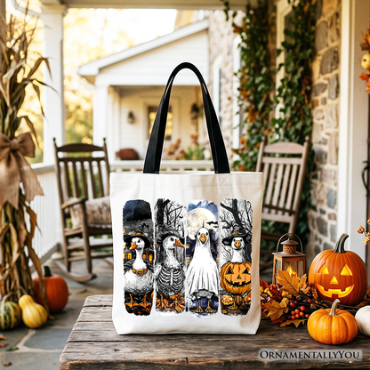 Halloween Goose in Costume Tote Bag for Bird Fans