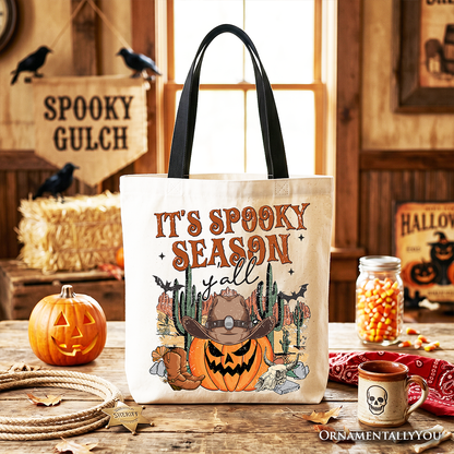 Spooky Season Yall and Western Halloween Tote Bag