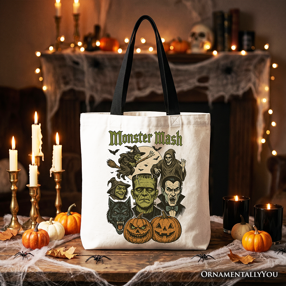 Monster Mash Halloween Classic Canvas Tote Bag