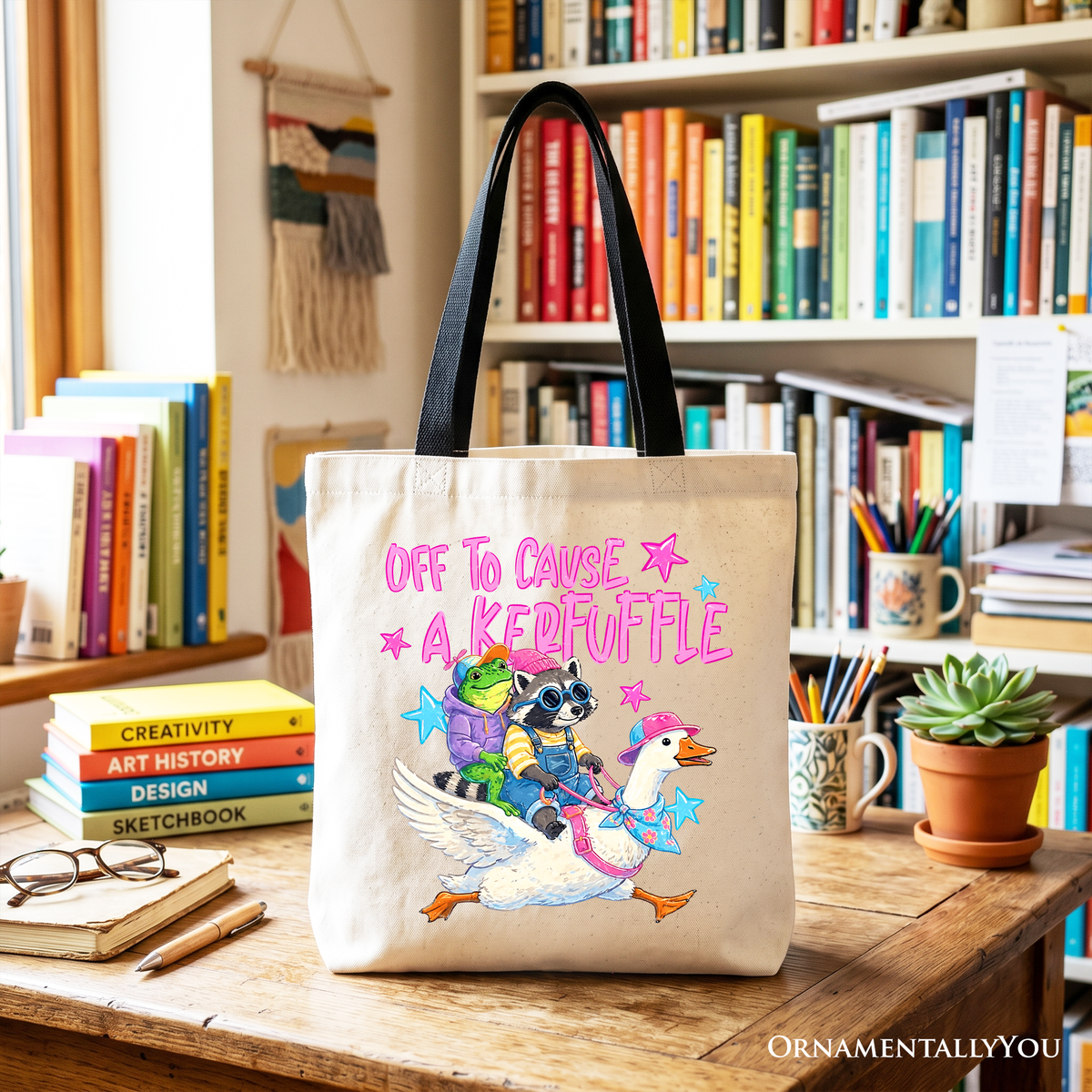 Off To Cause a Kerfuffle Tote Bag Shopper