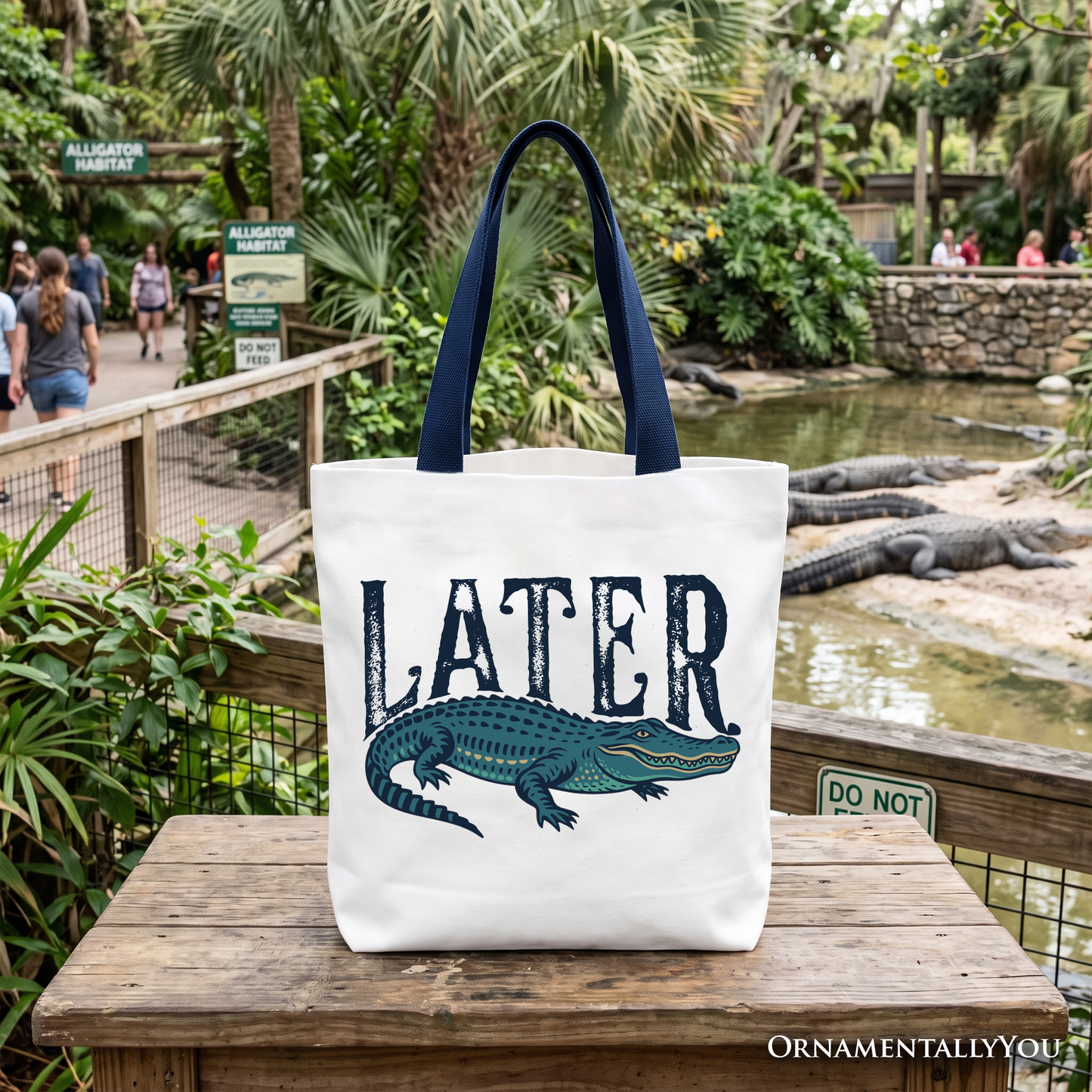 Later Alligator Canvas Tote Bag and Fun Gifts