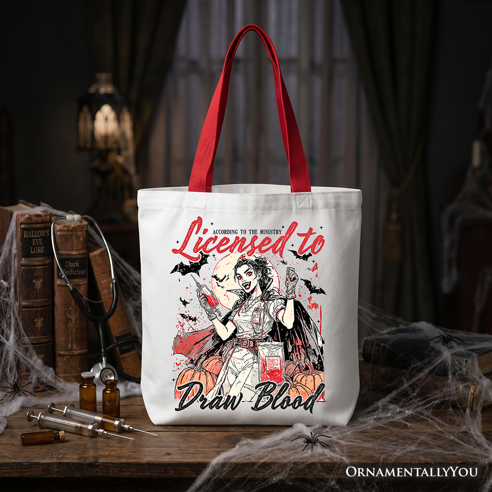 a Groovy Licensed To Draw Blood Halloween Nurse