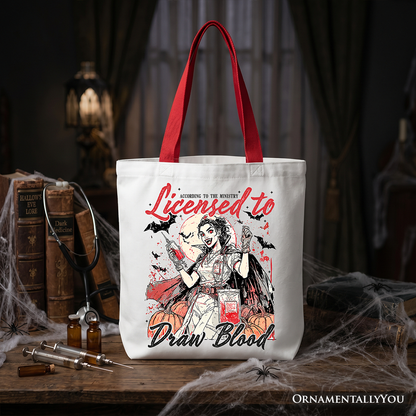 a Groovy Licensed To Draw Blood Halloween Nurse