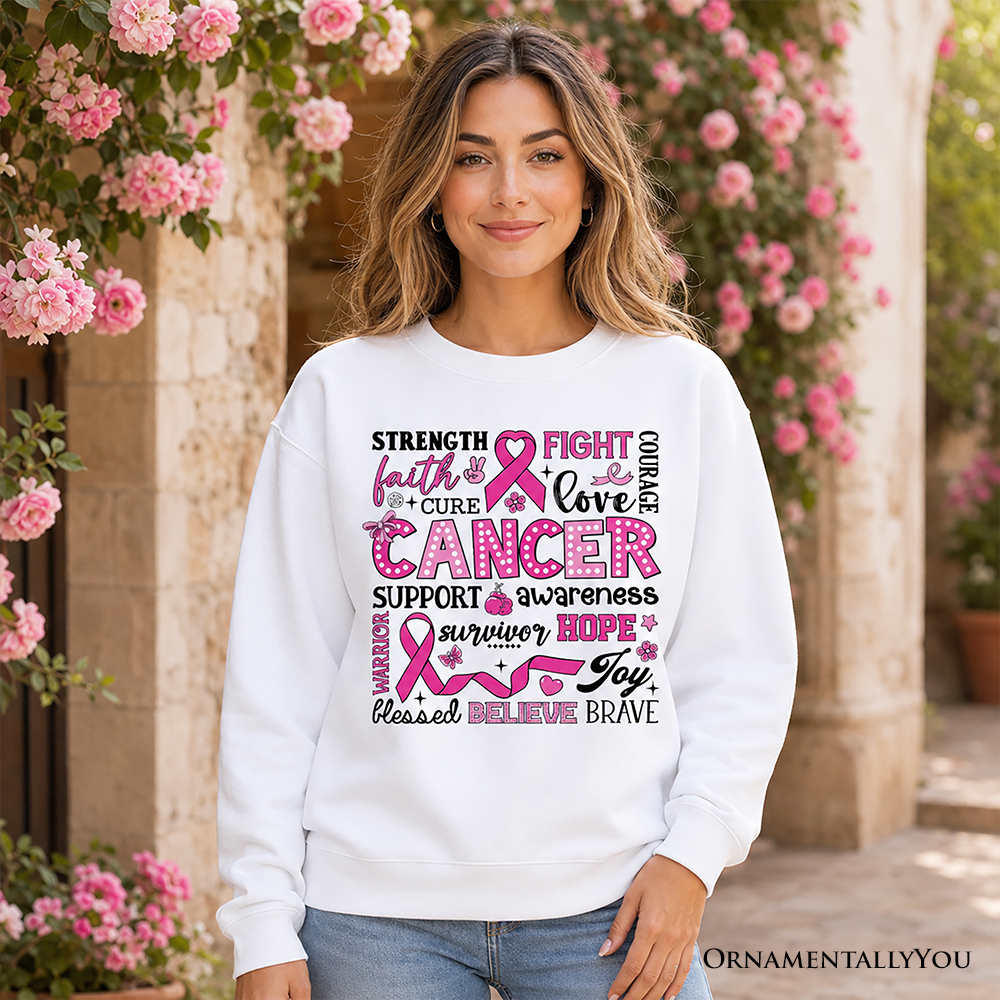 Pink Ribbon and Breast Cancer Support Sweatshirt