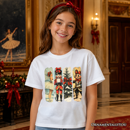 Kids Ballet and Nutcracker Christmas Tee