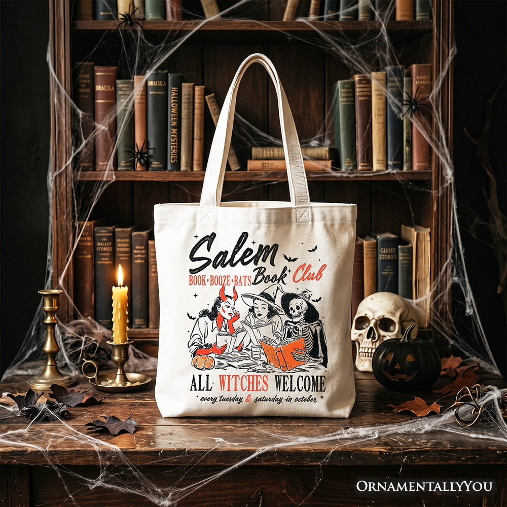 Salem Book Club Witches Tote Bag for a Reader