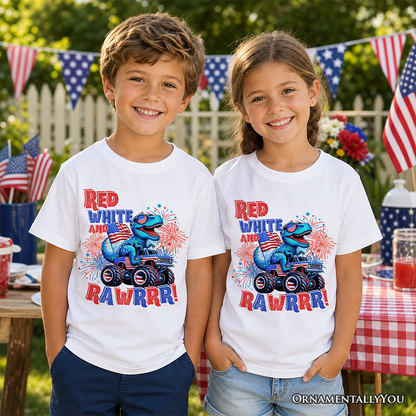 Youth Patriotic Dinosaur and Monster Tee