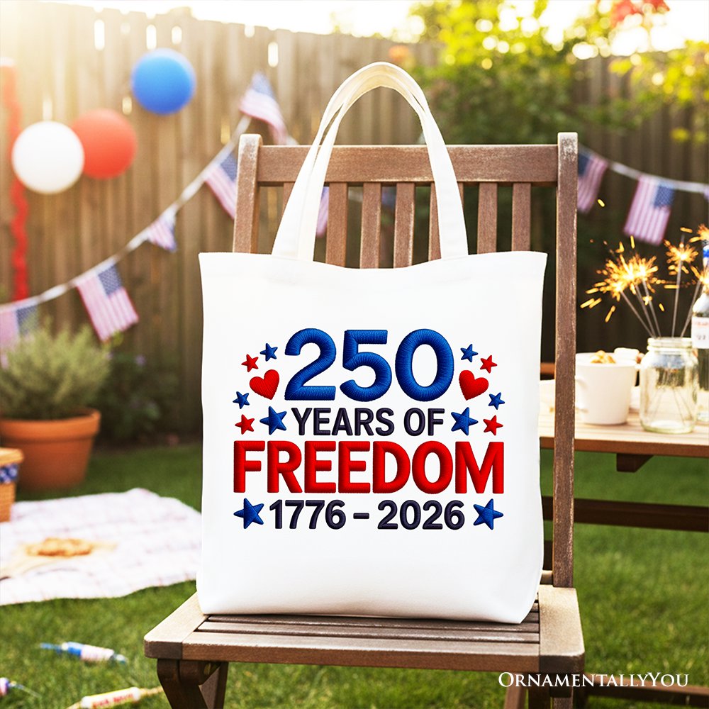 250 Years Freedom and Patriotic Varsity Tote
