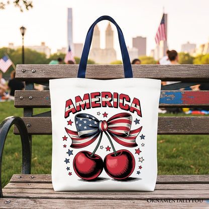 Coquette Cherries and the Patriotic Tote Bag
