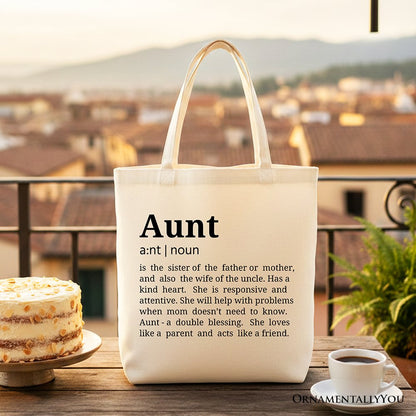 Aunt Definition Canvas Tote Bag and Family Gift