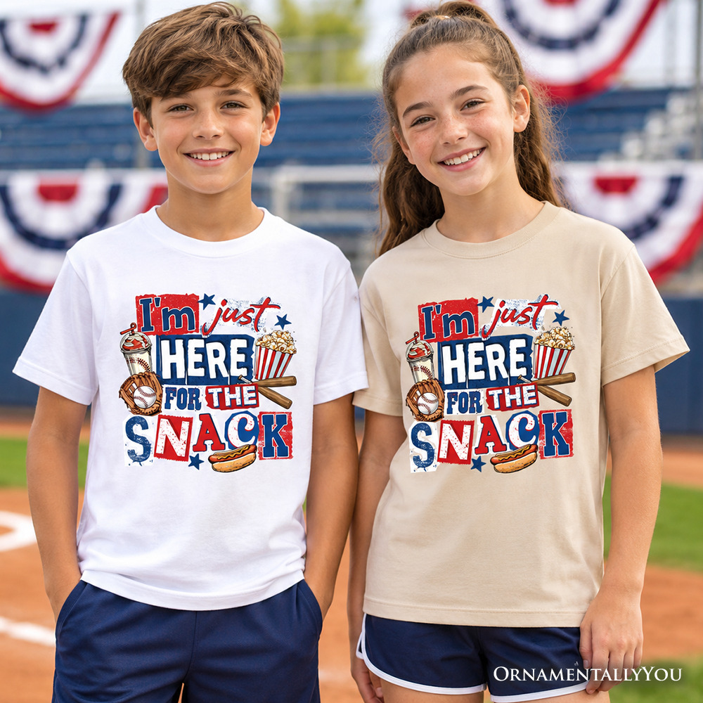 Baseball Snacks Kids Tee and Food Graphic Shirt