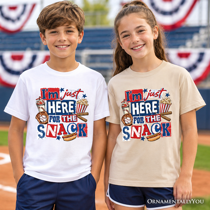Baseball Snacks Kids Tee and Food Graphic Shirt