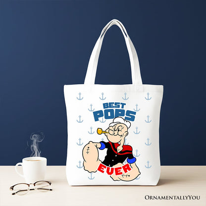 The Best Pop Ever Popeye Canvas Tote Bag for Dad