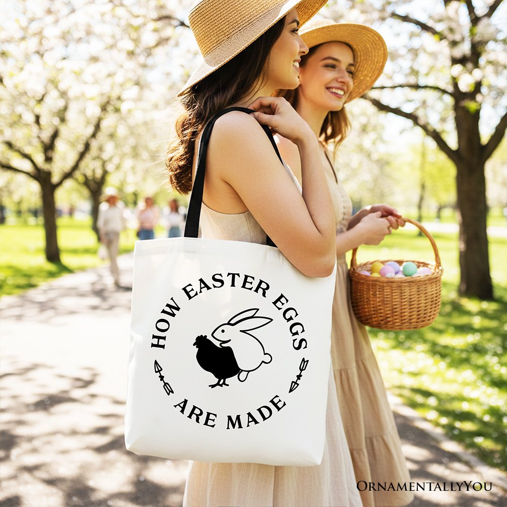 Funny Easter Bunny Tote Bag And A Cool Design