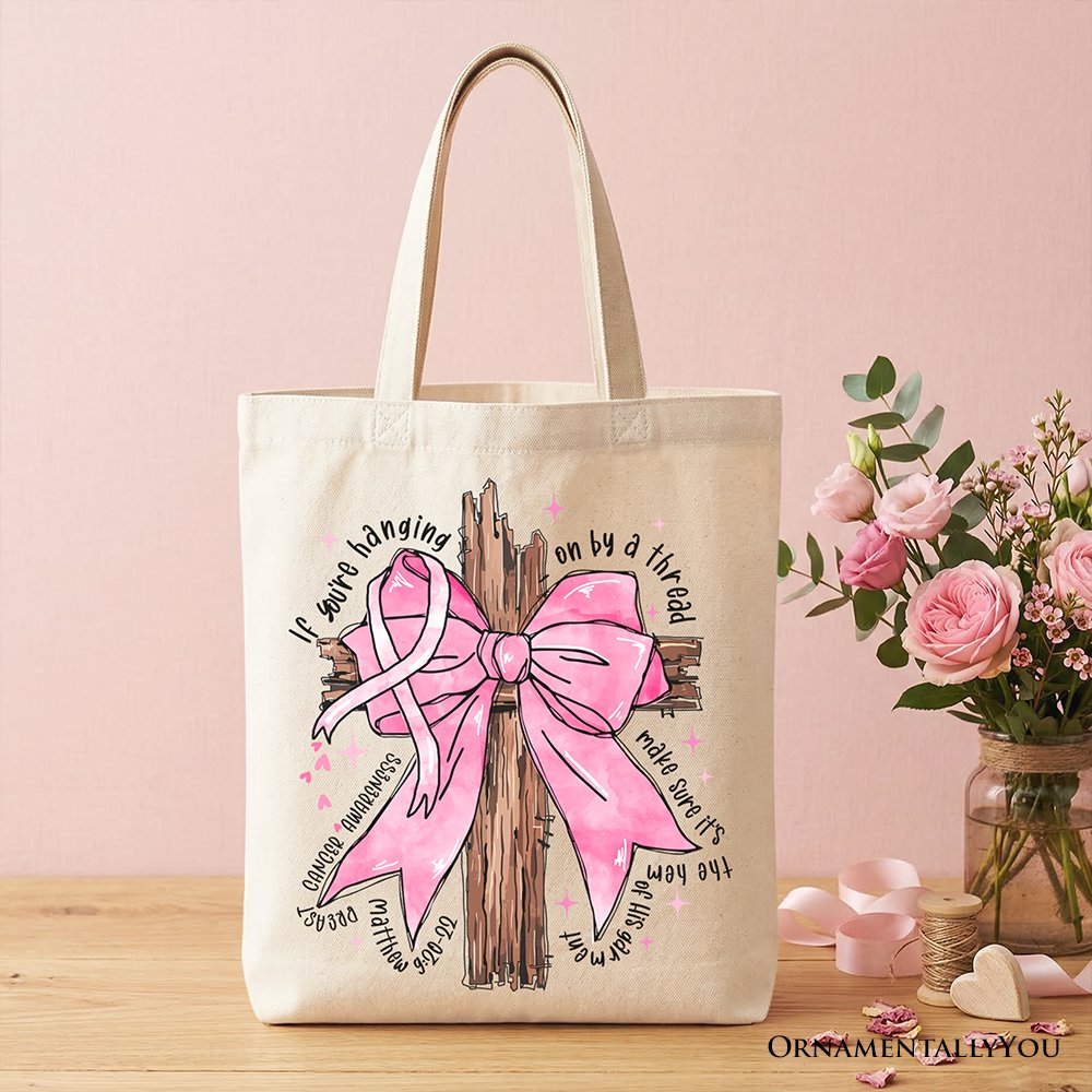 Pink Bow and Cross Tote for the Breast Cause
